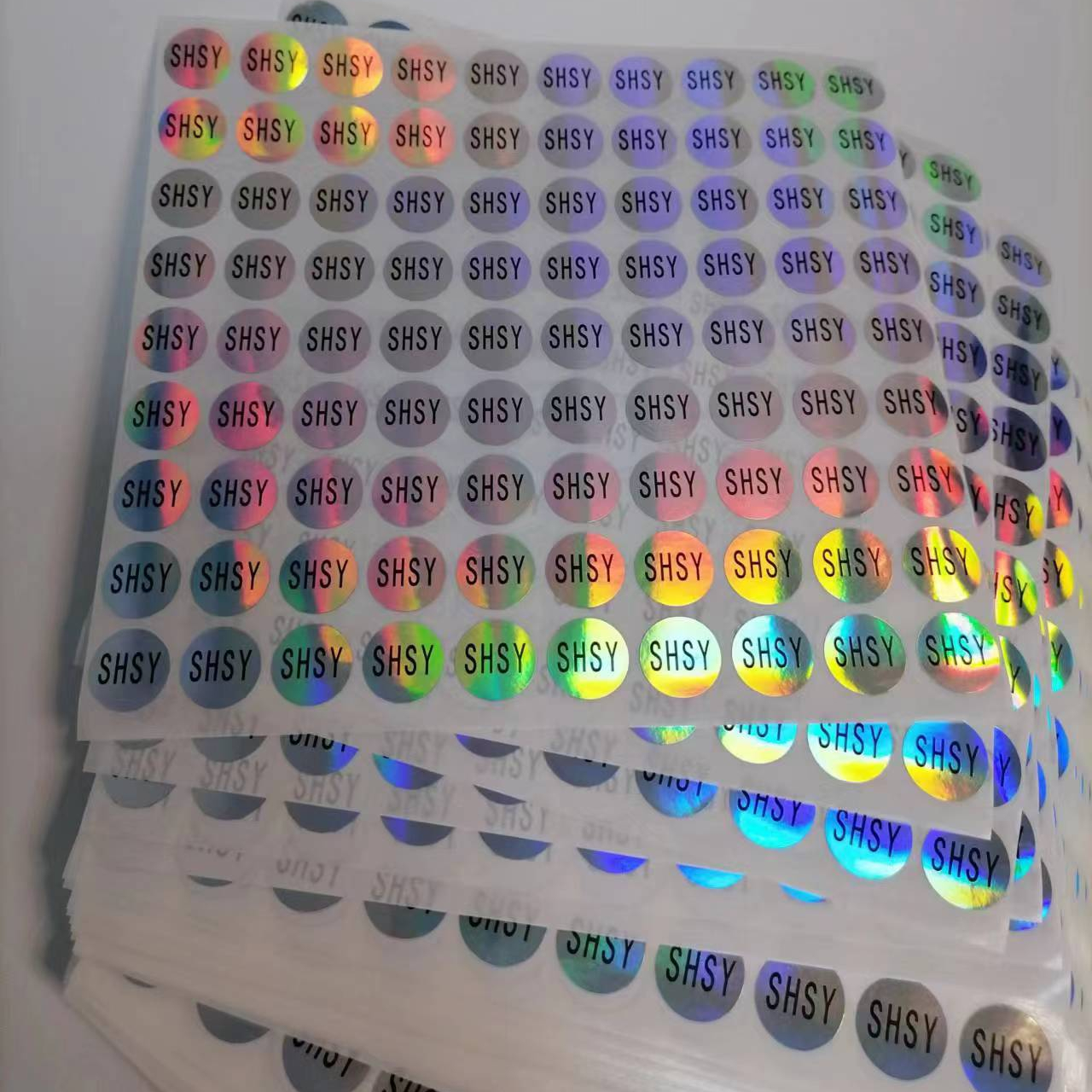Easy Peel UV Resist Printing Holographic Seal Vinyl Eggshell Security Label Sticker