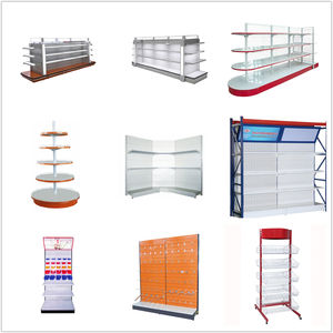 网上购物超市货架吊篮打孔背板单侧带顶部倾斜灯箱 - Product Image 5