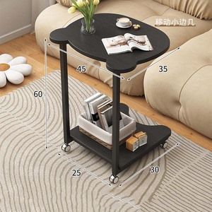 Mesa auxiliar de madera de Panda rojo Simple moderna, mesa de sofá móvil para apartamento pequeño, mesita de noche, muebles para dormitorio - Product Image 6