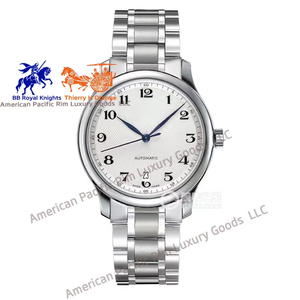 Reloj de Pulsera Mecánico Automático de Lujo para Hombre Longnes, Completamente en Acero Inoxidable, Esfera Gris Diamante, Doble Resistencia al Agua, Longinesing - Product Image 5