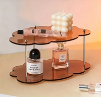 Organisateur de bureau en acrylique détachable Creative Cloud Design avec 3 étagères pour la présentation de parfums, d'aromathérapie et de maquillage