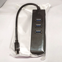 Mini USB Portable 4 en 1, Hub en aluminium, adaptateur Rj45, Type C 3.0, recharge, pour ordinateur Portable