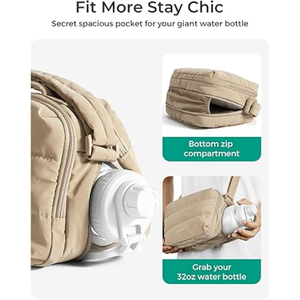 Chic của phụ nữ du lịch Crossbody Puffy Hobo thiết kế Crossbody Ví Chic chai nước với túi - Product Image 4