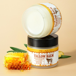 Özel etiket organik 100% doğal çim beslenen sığır şanti Tallow bal balsamı el yapımı cilt bakım ürünleri nemlendirici Tallow balsamı
