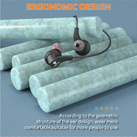 Headphone In-Ear Berkabel dengan Colokan 3.5mm, Mikrofon Terintegrasi dan Kontrol Volume, Earphone Stereo High Fidelity