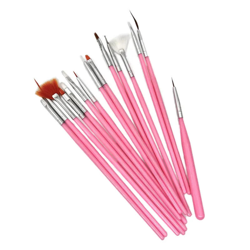 OEM ODM Uv 15 Pcs Manicure Salon Dotting Diy Hair Drawing Acrylic Carving Pen Tools Painting Kit Brush Nail Liner Gel Art Set