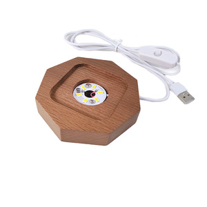 Base de lampe en bois de hêtre massif avec lumière chaude, support pour huiles essentielles d'aromathérapie, pratique pour la décoration intérieure DIY, certifié FSC - Product Image 3