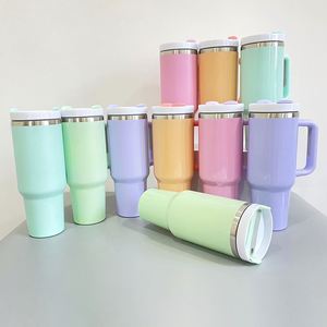 แก้วน้ำสแตนเลสแบบมีหูจับ ขนาด 40 ออนซ์ รุ่น V2.0 สำหรับเดินทาง ขายส่งจำนวนมาก แก้วกาแฟแบบมันเงา - Product Image 2