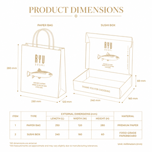 Cajas de Papel para Sushi al por Mayor, Hechas con Materiales Reciclados, con Logotipo, para Llevar, Cajas para Sushi con Salsas y Aperitivos - Product Image 3