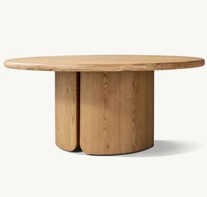 Recién llegado, juego de mesa de comedor de madera, mesa de comedor MADERO redonda, juego de mesa y silla de comedor - Product Image 3