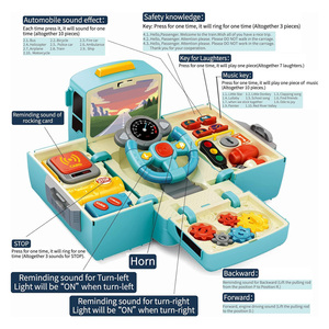Jouets éducatifs pour enfants, <span class=keywords><strong>bus</strong></span>, cadeaux d'anniversaire, roue en plastique, engrenage, simulation de <span class=keywords><strong>volant</strong></span>, <span class=keywords><strong>bus</strong></span> scolaire, lumière et musique - Product Image 3