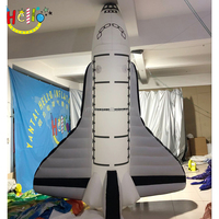 Led Lighting Blow up Air Plane Nasa Dirigeable Accessoires Modèle Navette Thème Espace Décorations Gonflable Étoile Vaisseau Spatial