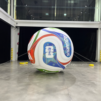 Balón de Fútbol Inflable Personalizado para Deportes, Balón de Fútbol Plateado Inflable para Publicidad, Balón de Fútbol Gigante Inflable para Eventos Deportivos