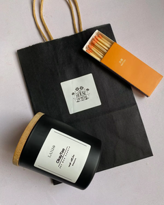 Vela Aromática LANJO Personalizada en Frasco Negro Grande, Hecha a Mano con Cera de Soya, Sin Humo - Product Image 4