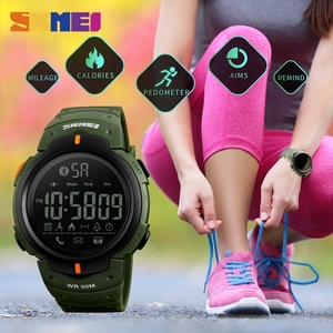 Montre digitale sportive pour homme SKEMI <span class=keywords><strong>1301</strong></span>, chronographe en silicone, montres LED de luxe, date automatique, calendrier, alarme pour homme - Product Image 4