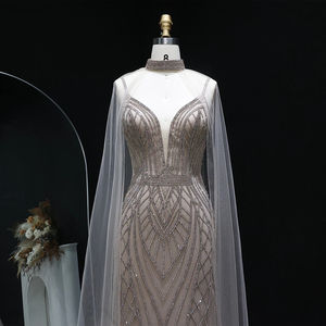 Jancember LSZ043 Cristal Dubaï Sans Manches Fermeture Éclair Robes De Soirée Sirènes - Product Image 2