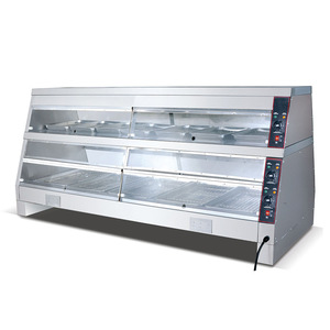 Commercial Warming Display <b>Cabinet</b> Dh 4p 2200x760x860mm Double Layer Food <b>Storage</b> 220V 3000-5000W Restaurants - Product Image 3