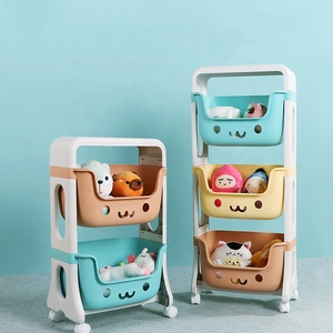 Estanterí<span class=keywords><strong>a</strong></span> de plástico para almacenamiento de libros para niños, caja de plástico para uso doméstico con dibujos animados <span class=keywords><strong>a</strong></span> elegir, muebles de embalaje de estilo chino ambiental - Product Image 2