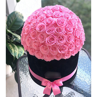 Nouveaux produits chauds naturels Saint Valentin assortis de fleurs conservées boîte-cadeau rose nouvelles idées de produits naturels