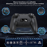 Control de Juego Inalámbrico BT Multifunción con Activación de un Botón, Vibración Ajustable de Seis Ejes, Mando para Switch, Manette