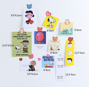 Cartes postale mignonnes de décoration murale, en forme de cœur, pour filles, dessin animé - Product Image 6