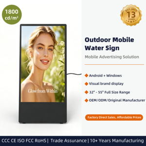 ป้ายดิจิทัลแบบตั้งพื้นเคลื่อนย้ายได้ หน้าจอสัมผัส 4K กันน้ำ IP65 สำหรับใช้งานภายใน/ภายนอกอาคาร รองรับ SDK สำหรับโฆษณาและระบบนำทาง  ขั้นต่ำในการสั่งซื้อน้อย - Product Image 2