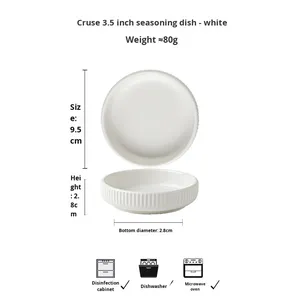 Japanese High-End Embossed Ceramic Bowl Set Modern Simple Tableware for Household Rice Soup Bowl Flat <b>Plate</b> - Product Image 6