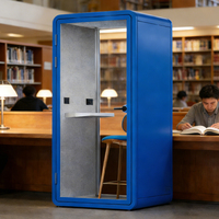 Cabine téléphonique de bureau insonorisée, modulaire, extensible et réglable, en acier moderne, pour une personne, avec capteur intelligent, pour bureau à domicile