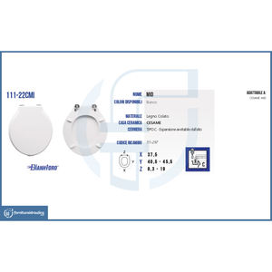 Cesame Vaso Mid <b>Toilet</b> <b>Seat</b> Cover Elegant Copriwater Product - Product Image 2