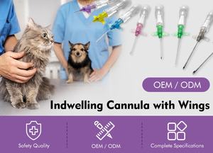 <span class=keywords><strong>22G</strong></span> 24G 20G desechable de seguridad veterinaria aguja permanente para mascotas cánula IV - Product Image 2