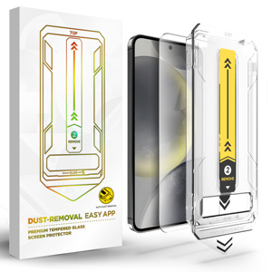 2er-Pack 2.5D Staubentfernender HD-Klarer Displayschutz für iPhone16 Pro Max Anti-Spy Gehärtetes Glas für Samsung mit Easyapp - Product Image 6