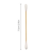 JIEJIEYA 100 cotons-tiges écologiques en bambou à double embout pour le nettoyage des oreilles, multi-usages, emballés