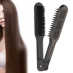 Straightening Hair <b>Brush</b> Hair Straightener Professional V - Shaped Comb Clip Comb Hair Cutting Tools - Product Image 2