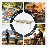 Mobilier d'extérieur moderne et portable table et chaises de camping pliantes pour le camping, la plage, le pique-nique et le jardin.