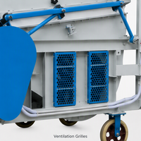 Nettoyeur de céréales 15/h, machine mobile combinée de nettoyage de graines de blé avec séparateur par gravité