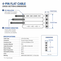 Câble flexible parallèle UL2468 20AWG 3 4 6 8 10 12 broches AWM 2468 VW-1 300V Fil électrique Prix usine OEM en gros
