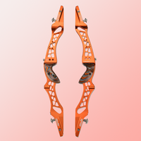 TOPOINT UNISON Poignée de tir à l'arc recurve, 25 pouces, ILF CNC en aluminium 6061-T6, pour droitier, orange, pour tir à l'arc de compétition