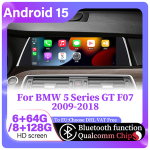 Autoradio multimédia Android 15 avec Apple CarPlay pour BMW Série 5 GT F07 2009-2018 10.25"/12.3" Qualcomm 665 Navigation GPS - Product Image 1