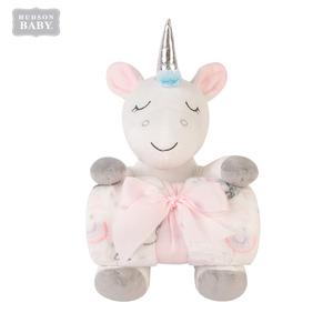 Set regalo all'ingrosso di coperte e giocattoli in peluche per neonati, coperta in peluche di alta qualità, set regalo per neonati con giocattolo in peluche e coperta. - Product Image 2