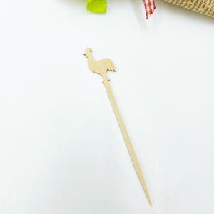 100% pinchos de bambú Natural estilo de dibujos animados Corndog Pick estilo coreano palos de <span class=keywords><strong>parrilla</strong></span> de Gas sin recubrimiento fácil de limpiar saludable - Product Image 3