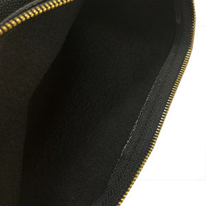 Borsa con cerniera per gioielli cosmetici in <span class=keywords><strong>pelle</strong></span> Pu nera durevole borsa da toilette cosmetica da viaggio per imballaggio grande portatile - Product Image 4