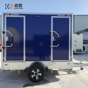 Remorque de toilettes mobiles à deux compartiments, remorque de salle de bain portable avec réservoir d'eau potable pour mariage, événement en plein air - Product Image 4