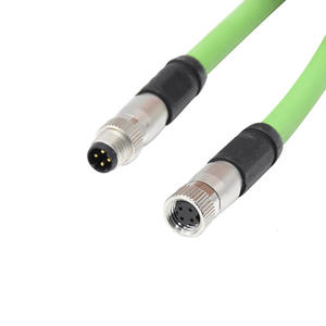 Cable de sensor M8 Conector impermeable IP67 Conector macho a hembra Enchufe de doble extremo Conector de cable moldeable de código D de 4 pines - Product Image 2