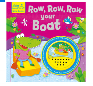Row Row Row Your Boat, un Libro Sonoro con Grandi Pulsanti per Mani Piccole, Libro Sonoro per Bambini con Canzoni da Cantare - Product Image 1