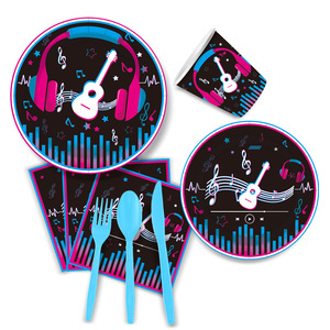 Lot <span class=keywords><strong>de</strong></span> Vaisselle Jetable Thème Note <span class=keywords><strong>de</strong></span> <span class=keywords><strong>Musique</strong></span> pour Fête d'<span class=keywords><strong>Anniversaire</strong></span> et Remise <span class=keywords><strong>de</strong></span> Diplôme : Assiettes, Gobelets et Serviettes en Papier – Vente en Gros - Product Image 5