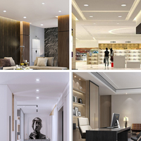 Plafonnier d'intérieur monté par surface professionnelle de bureau à la maison 24w Smd panneau lumineux mené mince rond carré