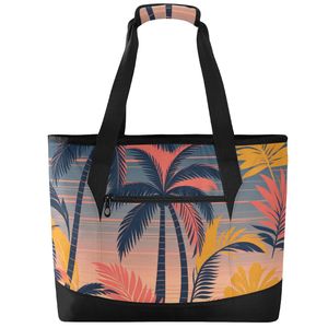 Sac isotherme portable personnalisé avec imprimé Hawaï, sac à lunch isolé avec poignées pour femmes, vente en gros - Product Image 3