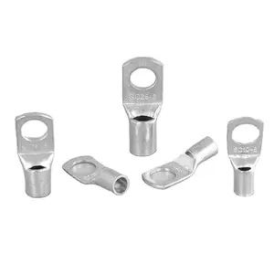 SC Type Crimp Terminal 6mm Wire Lug Terminal SC6-8 Tin Plated 6-2AWG Copper Electrical Wire Connector OEM/ODM Service
