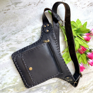 Sac banane en cuir tendance, ceintures de poche élégantes en cuir, ceintures de voyage faites à la main, ceintures de hanche unisexes - Product Image 1