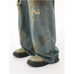 <span class=keywords><strong>กางเกง</strong></span><span class=keywords><strong>ยีน</strong></span><span class=keywords><strong>ส์</strong></span>ผู้ชายทรงหลวมแบบทำสีซีดขาดๆ สไตล์วินเทจ รุ่นขายดีปี 2025 สามารถสั่งทำได้ - Product Image 5